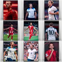 Football player H-Harry Kane Poster Self-adhesive Art Waterproof Paper Sticker Coffee House Bar Room Wall Decor