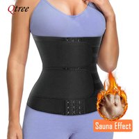 Qtree Women Belly Cincher Body Shaper Corset Plus Size Weight Loss Tummy Control Slimming Sweat Fat Burning Girdle Shapers Belt