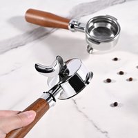 58mm Bottomless Coffee Portafilter for Expobar E61 Rocket Coffee Machine with Double Spout 304 Stainless Steel Filter Basket
