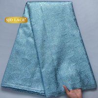 SJD LACE French Damask Blue Brocade Lace Fabric African Jacquard 2026 Latest Nigerian Gilded Lace for Women Party Dress Sew 4909