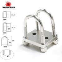 RS RC 1 Set Scale Metal U-shaped Screw Suspension Bracket for 1/14 Tamiya RC Dump Truck SCANIA 770S R620 Volvo FH16XL LESU Car