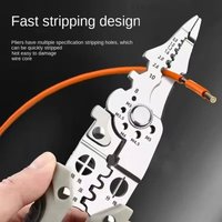 Multi Functional Electrician Pliers Specialized For Wire Splitting And Stripping For Electricians Adjustable Non Slip Handle