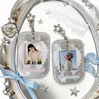 Girl PU Angel Card Holder ID Protector Polaroid Idol Photocard Photo Display Pendant