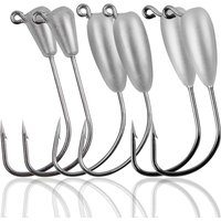 4/6/12Pcs Jig Heads Fishing Hooks Tube bait jighead Worm lure Fishhooks for Bass Crappie Salmon Fishing jig 1/8oz 1/4oz 3/8oz