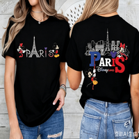 New 2026 Summer Mickey T-shirt Parent-child Family Adult Children Fashion Cotton Short-sleeved Loose Casual Shirt