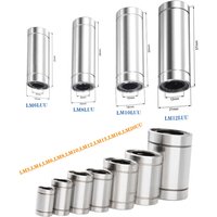 2 pcs/lot roulements linéaires LM6LUU LM8LUU LM10LUU LM12LUU 6mm 8mm 10mm pièce de haute qualité douille pièces d'imprimantes 3D