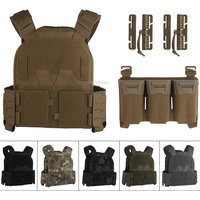 Tactical Plate Carrier Quick Release Vests with 5.56 Triple Mag Pouches MOLLE Hunting Airsoft Gear CS Paintball Combat Vest