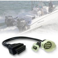 OBD2 Adapter for Suzuki Outboard Motor 4pin+8pin Cable,Fits Suzuki Outboard/Jet Boat/Jaltest Marine(JDC613A) Diagnostic Tool