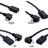 90 Degree Angle Type-C Female To Micro-B Micro male USB Charging Data otg charger convertor adapter cord CABLE 27cm