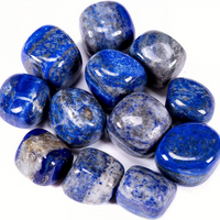 2/4/6pcs Natural Lapis Lazuli Stones Polished Tumbled for Wicca Fish Tank Vase Filler Decorative, Natural Crystals