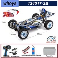 Wltoys 1/12 124017-V8 2.4G Racing RC Cars 4WD Brushless Motor 75Km/H High Speed Remote Control Off-road Drift Toys for Aduit