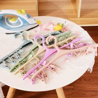 Home Windproof Drying Rack Multifunctional Candy Color Eight Clip Balcony Drying Rack Socks Underwear Drying Clip