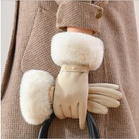 AliExpress NONE Women's Winter Warm Gloves Made of Velvet, Windproof and Cold Proof Touch Screen, Thick Outdoor Gloves for Cycling and Driving