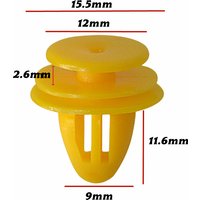 20Pcs For 9mm Hole OE: 82315-38000 Auto Door Trim Panel Retainer Fastener Clips Car Door Panel Guard Wheel Eyebrow Clips D23
