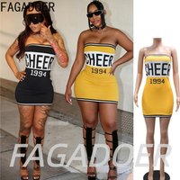 FAGADOER Y2K Sexy Letter Print Mini Dress Punk Cool Girl Patchwork Off Shoulder Bodycon Short Dress Streetwear Club Vestidos New