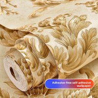 European-style Wallpaper, Large Floral Luxury Wall Sticker, Bedroom and Living Room Home Background Self-adhesive Wall Paper