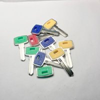 5Pcs/lot PKA7 AB Slot Dual Track Key Blank Uncut Mechanical Key with Colored Plastic Head