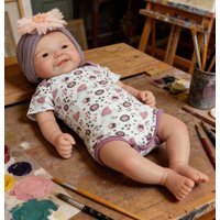 18 Inch Realistic Silicone Reborn Baby Girl Doll Vivienne 3D Hand Painted Newborn Bebe Toy Gift for Collectors