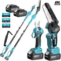 SEESII 6'' bürstenlose Teleskopstangensäge, 3-in-1 Elektro-Kettensäge, Astschere, Astsäge, Garten-Astschneidewerkzeug, passend für Makita 18V Akku