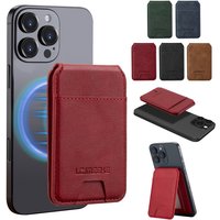 Magnetic Leather Wallet 3 Card Holder Case for MagSafe Apple IPhone 17E 17 Pro Max 16 15 14 13 12 Phone Stand Bag Accessories