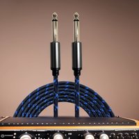 6.35mm To 6.35mm Mono TS Jack Cable For Amplifier Mixer Bass Guitar 0.5/1/2/3/5/8/10/15 Meter 6.35/6.5 mm Audio Connector Male