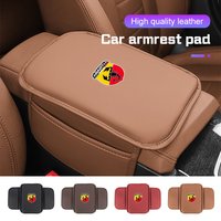Car Center Console Armrest Pad Leather Protector For Abarth 500 595 500e 124 Spider 124 GT Punto Grande Punto 1000 Berlina