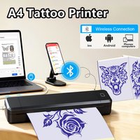 Marklife Portable A4 Thermal Tattoo Printer Inkless Bluetooth Mini Printer lmage Logo HD Printing Tattoo Machine A4Paper Printer