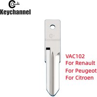 Keychannel 10pcs/lot VAC102 Car Key Blade Original Remote Key Blank for Renualt Megane Modus Espace Laguna Duster Logan
