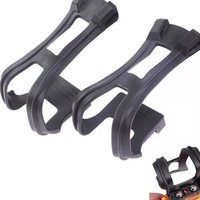 1Pair Bike Strapless Toe Pedal Clips Black Ultra-light Bicycle Pedal Half Clips With Screws Cycling Accessories