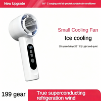 Portable Handheld Fan Rechargeable Turbo Personal Mini Fan 199 Speed Cooling Refrigeration Fan Best Gift for Men Women in Summer