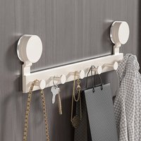 Over The Door Clothes Rack with Suction Cup Hooks No Drilling Metal Organizer Bathroom Organizers and Storage Towel Racks