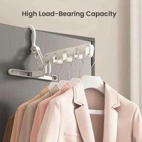 New Foldable 5-hole Clothes Drying Rack Indoor Clothes Rack Portable Travel Hotel Hanging Clothes Hook Clothes Hanger Save Space