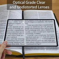 Glass Page Magnifying Lens Full Page Large Sheet Magnifier Magnifying Glass Reading Aid Ultra-thin Reading Magnifier New