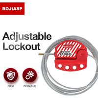 Adjustable Cable Lockout Universal Valve Safety LOTO Lock Combination Security Steel Wire ABS Body