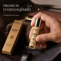 Men Roll On Fragrance Oil, Skin-like Soft Vanilla White Musk Warm Woody, Alcohol-Free Portable Rollerball Perfume