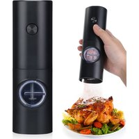 Electric Salt And Pepper Grinder With Adjustable Coarseness Refillable Mill Battery Powered Kitchen Automatic Gadget