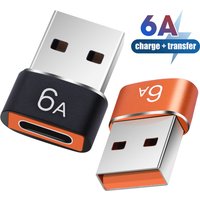 2025 6A USB To Type C OTG Adapter 120W USB-C Male To Type-c Female Charger Converter for Macbook Samsung Data Transfer