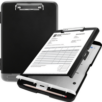 Large A4 Waterproof File Box with Pen Slot Desktop Plastic Folder Data File Storage with Writing Board Clip for Office Supplies