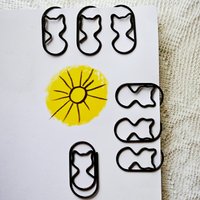 50pcs Black Mini Cat Metal PaperClips,Creative Paperclips For Planner as Paper Organize Office Supplies