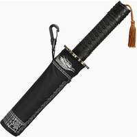 Folding Automatic Umbrella Creative Samurai Sword Rain And Sun Dual-Use Umbrella Wind Resistant Student Female Male Large Paraso