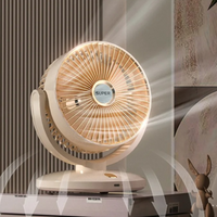 1800mAh 5-speed Desktop Silent Fan Convenient Cooling Fans Type-C Rechargeable Home Office Mini Blower Excellent Summer Gift