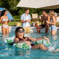 Adjustable Portable Blow Up Floating Lounge Chair for Pool Summer Travel Beach Vacation Swimming Lake Lounging Water Park Party