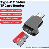 USB2.0 Type C Mini TF Card Reader External Storage Computer Phone Card Reader Adapter for Memory for iphone 15 16 17 Samsung
