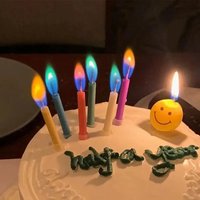 Multicoloured Colourful Flame Candles, 6/12 Pack, Suitable for Birthday Cakes, Birthday Party and Wedding Decorations