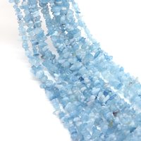 Natural Crystals Aquamarine Freeform Chip Stones Beads DIY Necklace Bracelet Charm Gem Jewelry Making Accessory For Holiday Gift