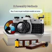 LEGO 31147 Creator 3in1 Retro Camera Toy, Retro Video Camera to Retro TV Set, Photography Gift for Boys and Girls Creative Play