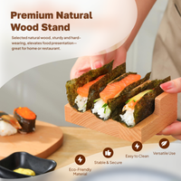 Wood Sushi Holder Display Stand Platter Rack Multifunctional Decoration Sushi Hand Roll Holder for Food Displaying Home Party