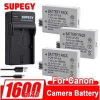 7.4V LP-E5 1600mAh Battery Suitable for Canon Camera EOS 450D 1000D EOS 500D 2000D EOS KISS X2 X3