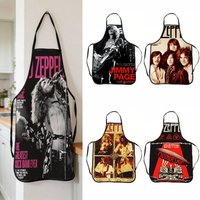 Band L-Led Z-Zeppelin Apron with prints durable and comfortable fun chef cooking apron for home cleaning