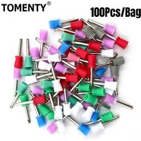 100Pcs Dental Polishing Cup Latch Type Rubber Tooth Polish Brush Prophy Cup For Low Speed Handpiece Dentistry Lab Materials